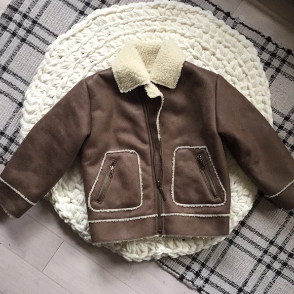 NWT Sherpa lined faux leather coat - Picture 2 of 8